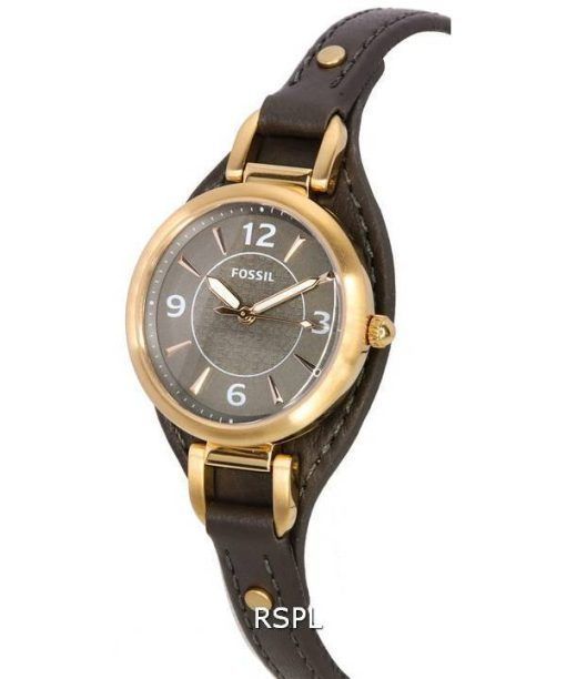 化石カーリー エコ レザー ストラップ ブラック ダイヤル クォーツ ES5212 レディース腕時計 ja
