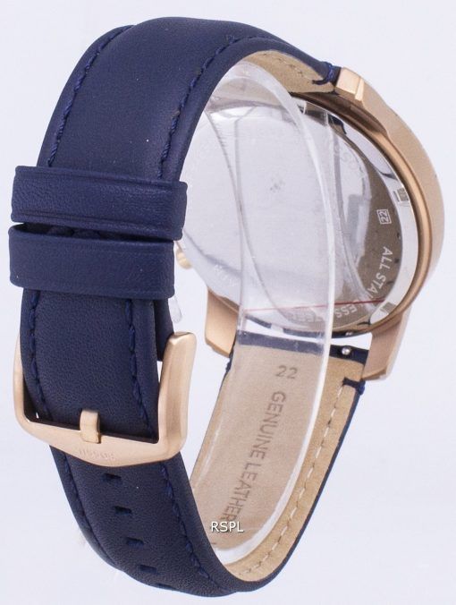 化石を与えるクロノグラフ ブルー革ストラップ FS4835 メンズ腕時計