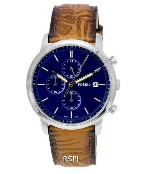 化石ミニマリスト クロノグラフ ブルー ダイヤル クォーツ FS5928 メンズ腕時計 ja