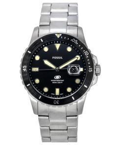 Fossil Blue ダイブ スタイル ステンレススチール ブラック ダイヤル クォーツ FS5952 100M メンズ腕時計