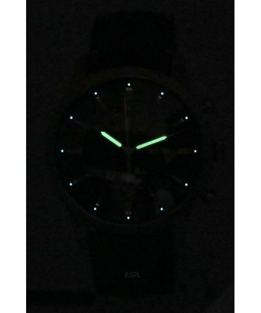 Fossil Townsman クロノグラフ ブラウン LiteHide レザーストラップ ブラック ダイヤル クォーツ FS5967SET メンズ腕時計 ギフトセット付き