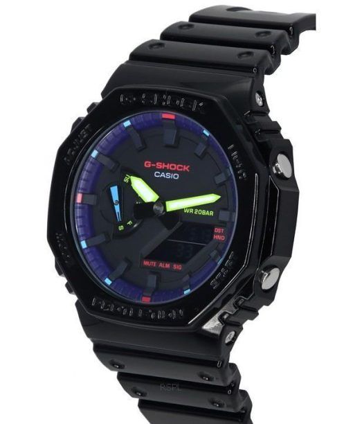 カシオ G ショック バーチャル レインボー アナログ デジタル クォーツ GA-2100RGB-1A GA2100RGB-1 200M メンズ腕時計