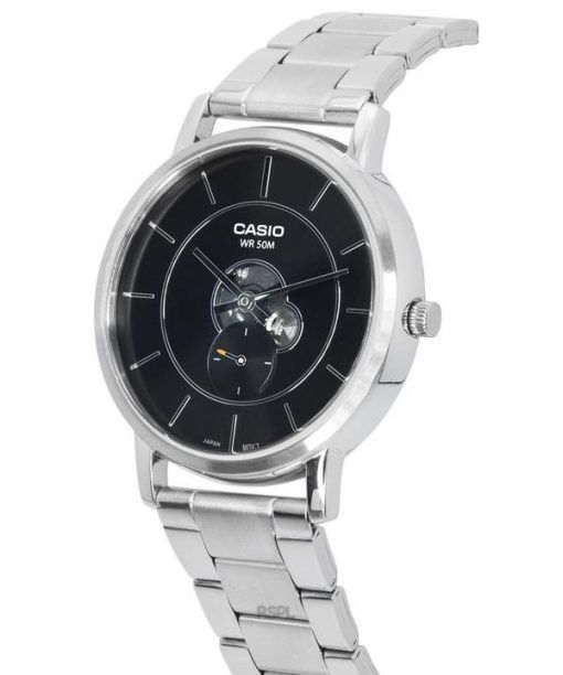 カシオ スタンダード アナログ ステンレス ブラック ダイヤル クォーツ MTP-B130D-1A MTPB130D-1 メンズ腕時計 ja