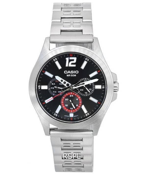 カシオ アナログ多機能ダイヤル クォーツ MTP-E350D-1B MTPE350D-1B メンズ腕時計 ja