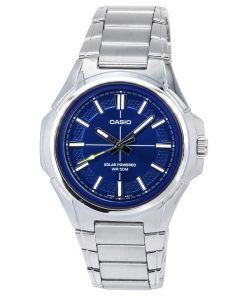 カシオ スタンダード アナログ ステンレススチール ブルー ダイヤル ソーラー MTP-RS100D-2A メンズ腕時計