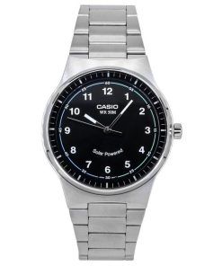 カシオ スタンダード アナログ ステンレススチール ブラック ダイヤル ソーラー駆動 MTP-RS105D-1B メンズ腕時計