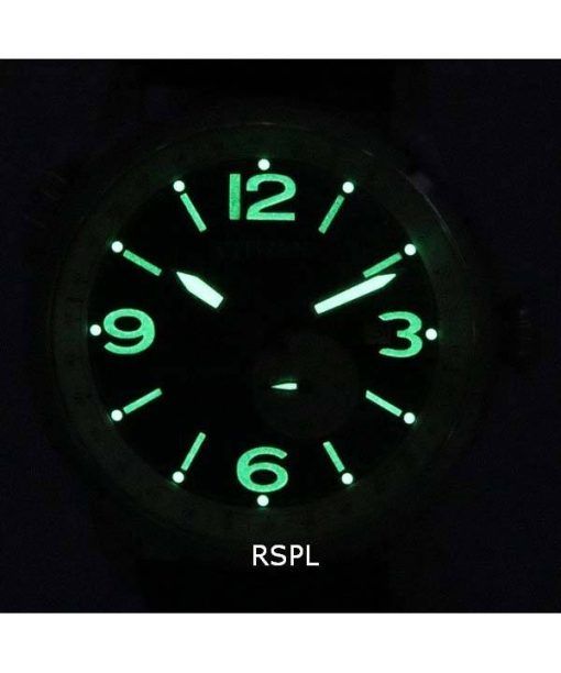 シチズン レザー ストラップ ブラック ダイヤル自動 NJ0140-17E 100 M メンズ腕時計 ja