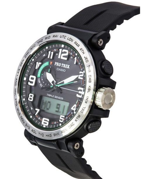 カシオ プロトレック アナログ デジタル ブラック ダイヤル ソーラー PRG-601-1 100M メンズ腕時計