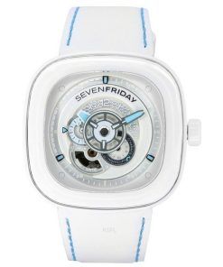セブンフライデー P シリーズ キュラソー デイナイト ホワイト ダイヤル 自動巻き P1C/05 SF-P1C-05 100M メンズ腕時計