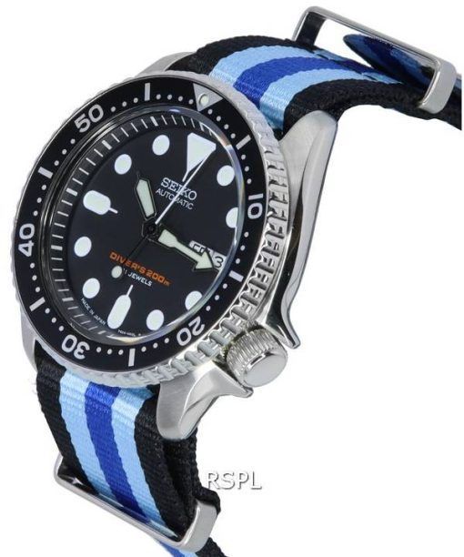 ã‚»ã‚¤ã‚³ãƒ¼ ãƒ–ãƒ©ãƒƒã‚¯ ãƒ€ã‚¤ãƒ¤ãƒ«è‡ªå‹•ãƒ€ã‚¤ãƒãƒ¼ã® SKX007J1-var-NATO20 200 M ãƒ¡ãƒ³ã‚ºè…•æ™‚è¨ˆ ja