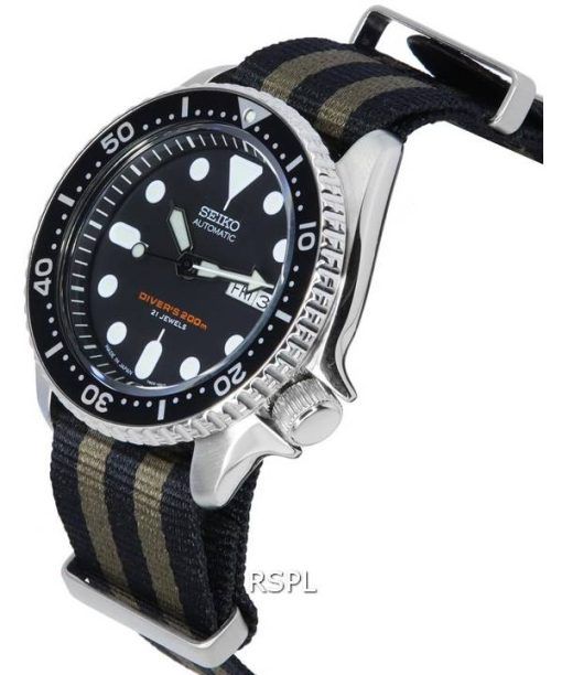 ã‚»ã‚¤ã‚³ãƒ¼ ãƒ–ãƒ©ãƒƒã‚¯ ãƒ€ã‚¤ãƒ¤ãƒ«è‡ªå‹•ãƒ€ã‚¤ãƒãƒ¼ã® SKX007J1-var-NATO21 200 M ãƒ¡ãƒ³ã‚ºè…•æ™‚è¨ˆ ja