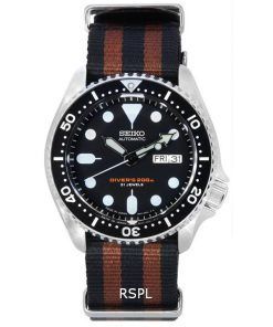 ã‚»ã‚¤ã‚³ãƒ¼ ãƒ–ãƒ©ãƒƒã‚¯ ãƒ€ã‚¤ãƒ¤ãƒ«è‡ªå‹•ãƒ€ã‚¤ãƒãƒ¼ã® SKX007J1-var-NATO22 200 M ãƒ¡ãƒ³ã‚ºè…•æ™‚è¨ˆ ja