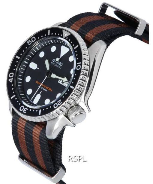 ã‚»ã‚¤ã‚³ãƒ¼ ãƒ–ãƒ©ãƒƒã‚¯ ãƒ€ã‚¤ãƒ¤ãƒ«è‡ªå‹•ãƒ€ã‚¤ãƒãƒ¼ã® SKX007J1-var-NATO22 200 M ãƒ¡ãƒ³ã‚ºè…•æ™‚è¨ˆ ja