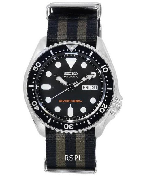 ã‚»ã‚¤ã‚³ãƒ¼ ãƒ–ãƒ©ãƒƒã‚¯ ãƒ€ã‚¤ãƒ¤ãƒ«è‡ªå‹•ãƒ€ã‚¤ãƒãƒ¼ã® SKX007K1-var-NATO21 200 M ãƒ¡ãƒ³ã‚ºè…•æ™‚è¨ˆ ja