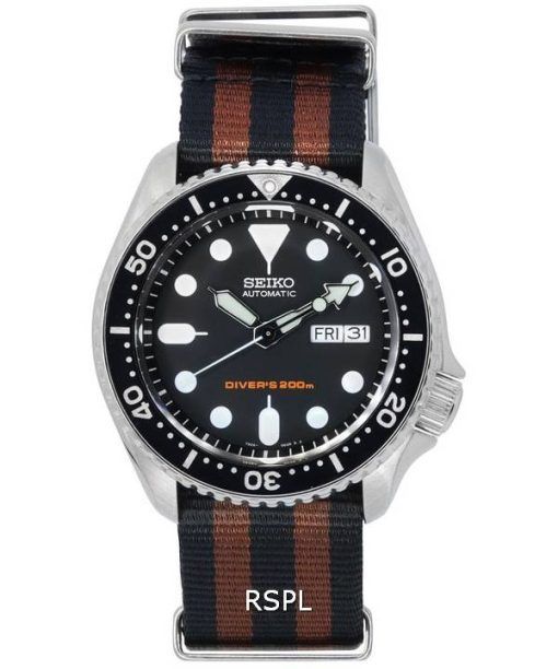 ã‚»ã‚¤ã‚³ãƒ¼ ãƒ–ãƒ©ãƒƒã‚¯ ãƒ€ã‚¤ãƒ¤ãƒ«è‡ªå‹•ãƒ€ã‚¤ãƒãƒ¼ã® SKX007K1-var-NATO22 200 M ãƒ¡ãƒ³ã‚ºè…•æ™‚è¨ˆ ja