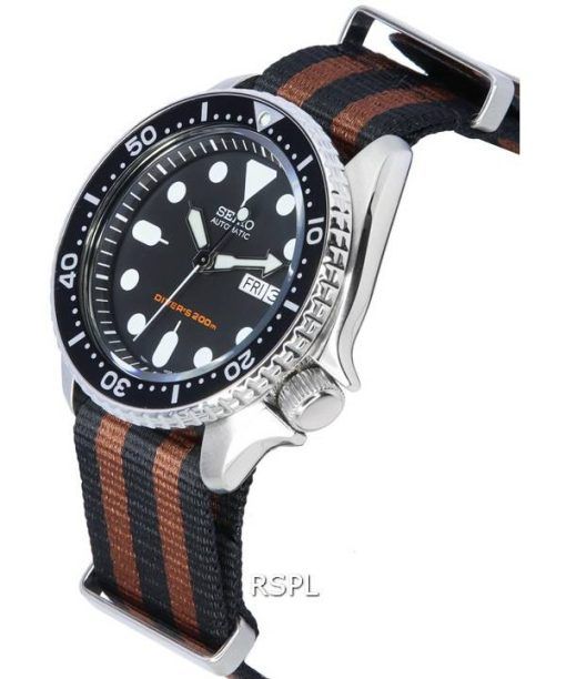 ã‚»ã‚¤ã‚³ãƒ¼ ãƒ–ãƒ©ãƒƒã‚¯ ãƒ€ã‚¤ãƒ¤ãƒ«è‡ªå‹•ãƒ€ã‚¤ãƒãƒ¼ã® SKX007K1-var-NATO22 200 M ãƒ¡ãƒ³ã‚ºè…•æ™‚è¨ˆ ja