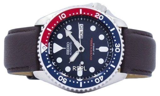 セイコー自動ダイバーズ比ダークブラウン レザー SKX009J1 LS11 200 M メンズ腕時計