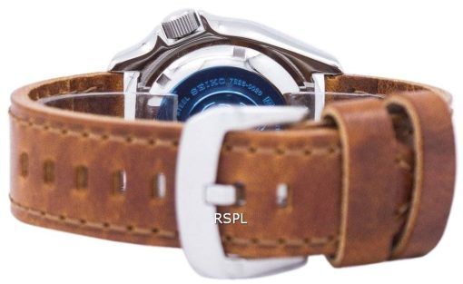セイコー自動ダイバーズ比茶色の革 SKX009J1 LS9 200 M メンズ腕時計