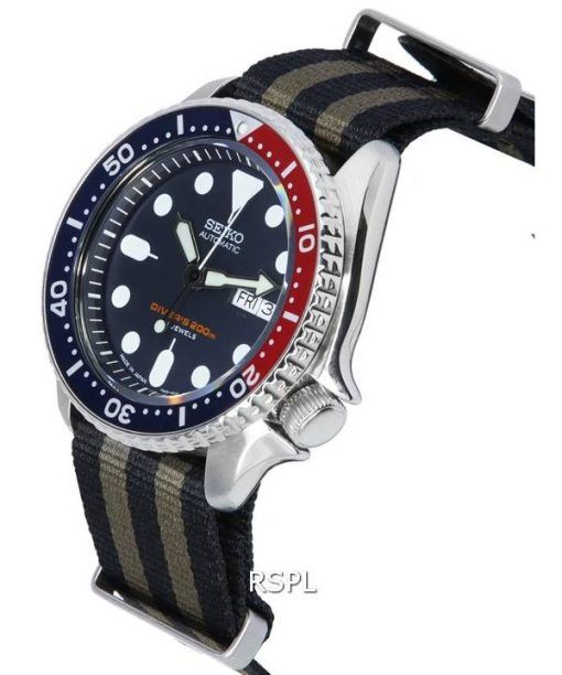 ã‚»ã‚¤ã‚³ãƒ¼ ãƒ–ãƒ«ãƒ¼ ãƒ€ã‚¤ãƒ¤ãƒ«è‡ªå‹•ãƒ€ã‚¤ãƒãƒ¼ã® SKX009J1-var-NATO21 200 M ãƒ¡ãƒ³ã‚ºè…•æ™‚è¨ˆ ja