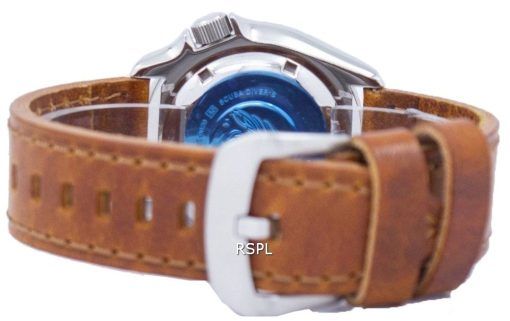 セイコー自動ダイバーズ 200 M 比茶色の革 SKX009K1 LS9 メンズ腕時計