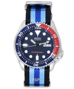 ã‚»ã‚¤ã‚³ãƒ¼ ãƒ–ãƒ«ãƒ¼ ãƒ€ã‚¤ãƒ¤ãƒ«è‡ªå‹•ãƒ€ã‚¤ãƒãƒ¼ã® SKX009K1-var-NATO20 200 M ãƒ¡ãƒ³ã‚ºè…•æ™‚è¨ˆ ja