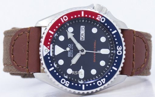 セイコー自動ダイバーズ ナイロン ストラップ SKX009K1 NS1 200 M メンズ腕時計