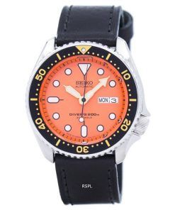 セイコー自動ダイバーズ比黒革 SKX011J1 LS8 200 M メンズ腕時計