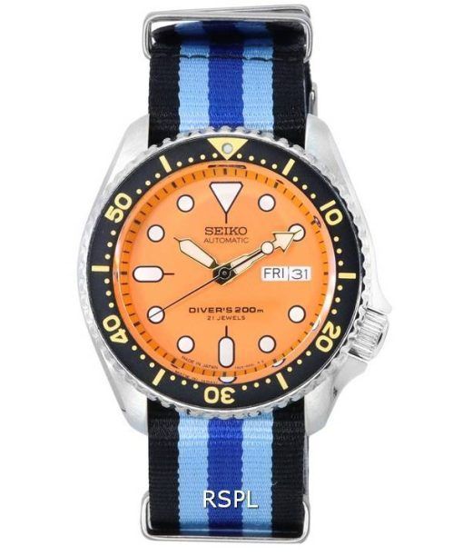 ã‚»ã‚¤ã‚³ãƒ¼ ã‚ªãƒ¬ãƒ³ã‚¸ ãƒ€ã‚¤ãƒ¤ãƒ«è‡ªå‹•ãƒ€ã‚¤ãƒãƒ¼ã® SKX011J1-var-NATO20 200 M ãƒ¡ãƒ³ã‚ºè…•æ™‚è¨ˆ ja