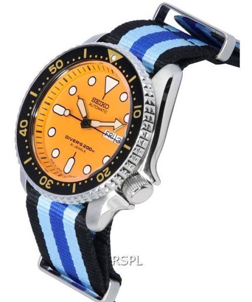 ã‚»ã‚¤ã‚³ãƒ¼ ã‚ªãƒ¬ãƒ³ã‚¸ ãƒ€ã‚¤ãƒ¤ãƒ«è‡ªå‹•ãƒ€ã‚¤ãƒãƒ¼ã® SKX011J1-var-NATO20 200 M ãƒ¡ãƒ³ã‚ºè…•æ™‚è¨ˆ ja