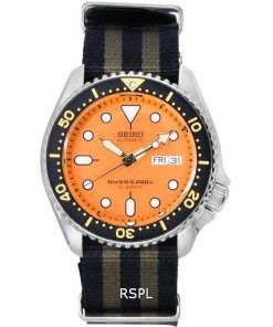 ã‚»ã‚¤ã‚³ãƒ¼ ã‚ªãƒ¬ãƒ³ã‚¸ ãƒ€ã‚¤ãƒ¤ãƒ«è‡ªå‹•ãƒ€ã‚¤ãƒãƒ¼ã® SKX011J1-var-NATO21 200 M ãƒ¡ãƒ³ã‚ºè…•æ™‚è¨ˆ ja