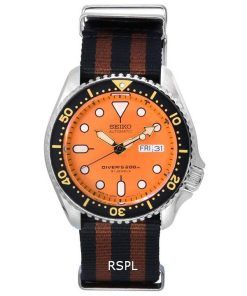 ã‚»ã‚¤ã‚³ãƒ¼ ã‚ªãƒ¬ãƒ³ã‚¸ ãƒ€ã‚¤ãƒ¤ãƒ«è‡ªå‹•ãƒ€ã‚¤ãƒãƒ¼ã® SKX011J1-var-NATO22 200 M ãƒ¡ãƒ³ã‚ºè…•æ™‚è¨ˆ ja