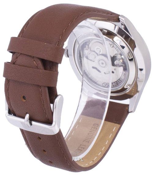 セイコー 5 スポーツ自動比茶色の革 SNZG15K1 LS12 メンズ腕時計