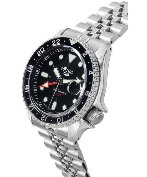ã‚»ã‚¤ã‚³ãƒ¼ 5 ã‚¹ãƒãƒ¼ãƒ„ SKX ã‚¹ãƒãƒ¼ãƒ„ ã‚¹ã‚¿ã‚¤ãƒ« GMT ã‚¹ãƒ†ãƒ³ãƒ¬ã‚¹ã‚¹ãƒãƒ¼ãƒ« ãƒ–ãƒ©ãƒƒã‚¯ ãƒ€ã‚¤ãƒ¤ãƒ«è‡ªå‹• SSK001J1 100M ãƒ¡ãƒ³ã‚ºè…•æ™‚è¨ˆ