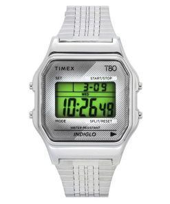 タイメックス T80 デジタル ステンレススチール ブレスレット クォーツ TW2R79300 ユニセックス腕時計