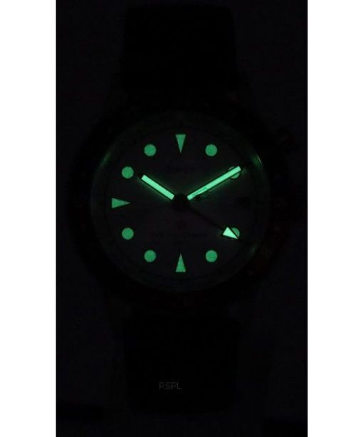 タイメックス ウォーターベリー トラディショナル GMT レザーストラップ ホワイト ダイヤル クォーツ TW2U99100 100M メンズ腕時計