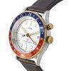 タイメックス ウォーターベリー トラディショナル GMT レザーストラップ ホワイト ダイヤル クォーツ TW2U99100 100M メンズ腕時計