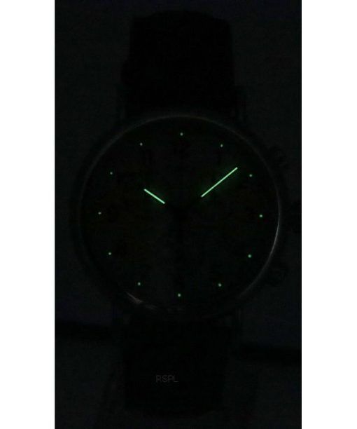 タイメックス スタンダード クロノグラフ レザー ストラップ 発光ベージュ ダイヤル クォーツ TW2V27600 メンズ腕時計