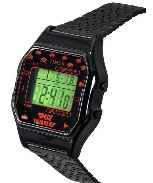タイメックス T80 X スペースインベーダー デジタル ステンレススチール クォーツ TW2V30200 ユニセックス腕時計