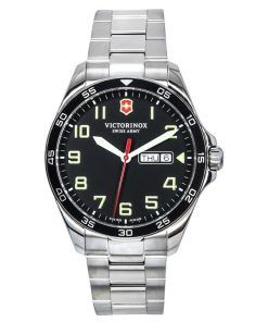 ビクトリノックス スイス アーミー フィールドフォース ステンレススチール ブラック ダイヤル クォーツ 241849 100M メンズ腕時計
