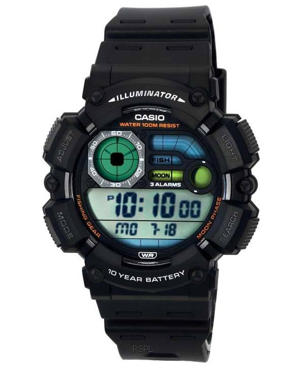 カシオ釣りギア ライン デジタル クォーツ WS-1500H-1A WS1500H-1 100 M メンズ腕時計 ja