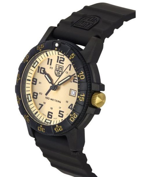 ルミノックス ウミガメ ジャイアント プラスチック ストラップ ゴールド ダイヤル クォーツ XS.0325.GP 100M メンズ腕時計