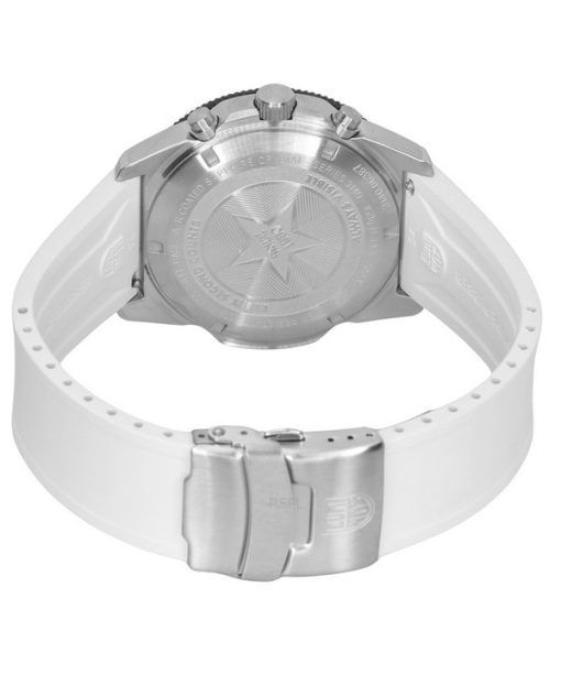 ルミノックス パシフィック ダイバー クロノグラフ ホワイト ラバー ストラップ ブラック ダイヤル クォーツ ダイバーズ XS.3141 200M メンズ腕時計
