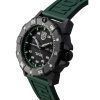 ルミノックス マスター カーボン シール グリーン ラバー ストラップ ブラック ダイヤル スイス自動ダイバー XS.3877 200M メンズ腕時計