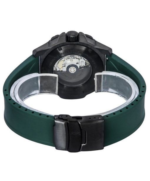 ルミノックス マスター カーボン シール グリーン ラバー ストラップ ブラック ダイヤル スイス自動ダイバー XS.3877 200M メンズ腕時計