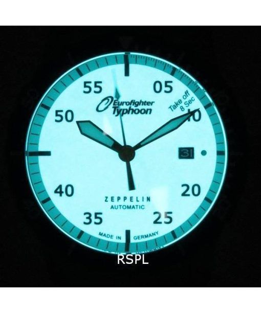 ツェッペリン ユーロファイター タイフーン ベージュ 夜光文字盤 自動巻き ダイバーズ 7268M-5 7268M5 200M メンズ 腕時計