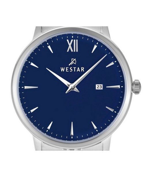 Westar プロファイル ステンレススチール ブルー ダイヤル クォーツ 40215STN104 レディース腕時計