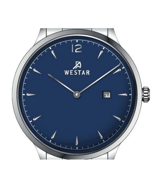 Westar プロファイル ステンレススチール ブルー ダイヤル クォーツ 40218STN104 レディース腕時計