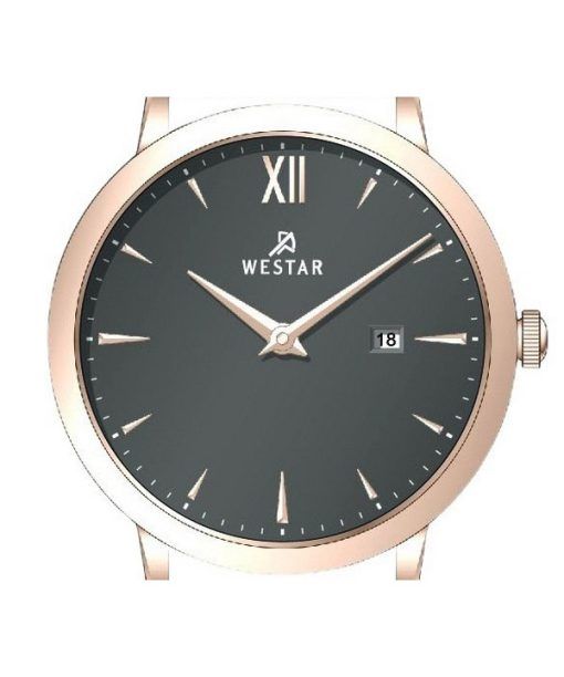 Westar プロファイル レザー ストラップ グレー ダイヤル クォーツ 50214PPN606 メンズ腕時計