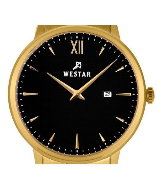 Westar プロファイル ステンレススチール ブラック ダイヤル クォーツ 50215GPN103 メンズ腕時計