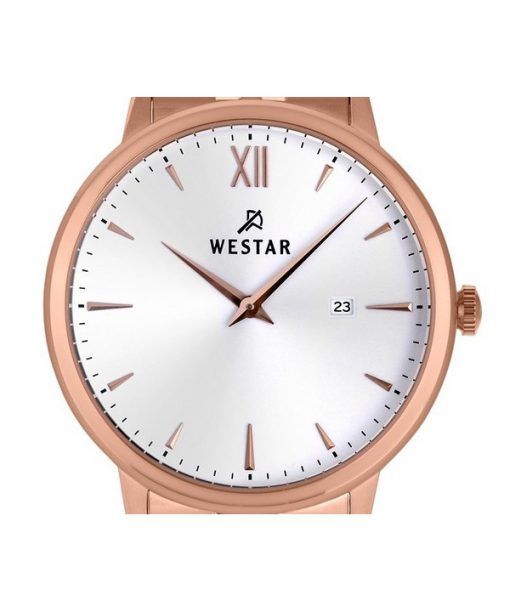 Westar プロファイル ステンレススチール ホワイト ダイヤル クォーツ 50215PPN601 メンズ腕時計